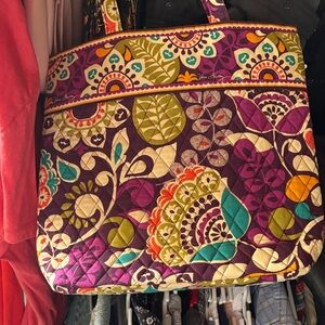 Vera Bradley Purple and Green Floral Tote